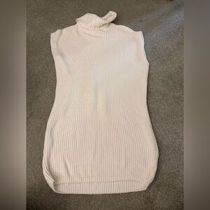 Abercrombie & Fitch Ribbed Knit Sweater dress - Cream